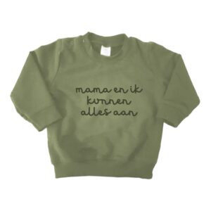 Sweater mama en ik olijfgroen - Mini&Co.