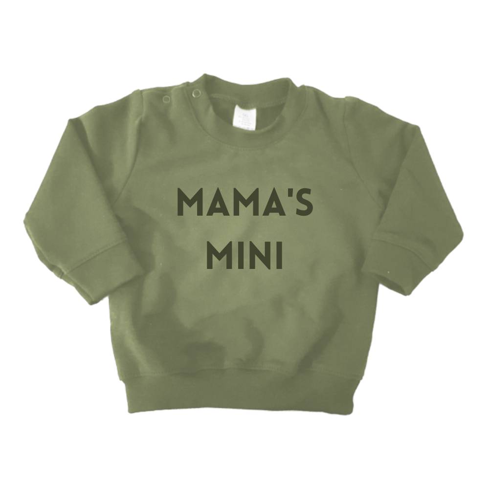 Sweater mama's mini olijfgroen - Mini&Co.