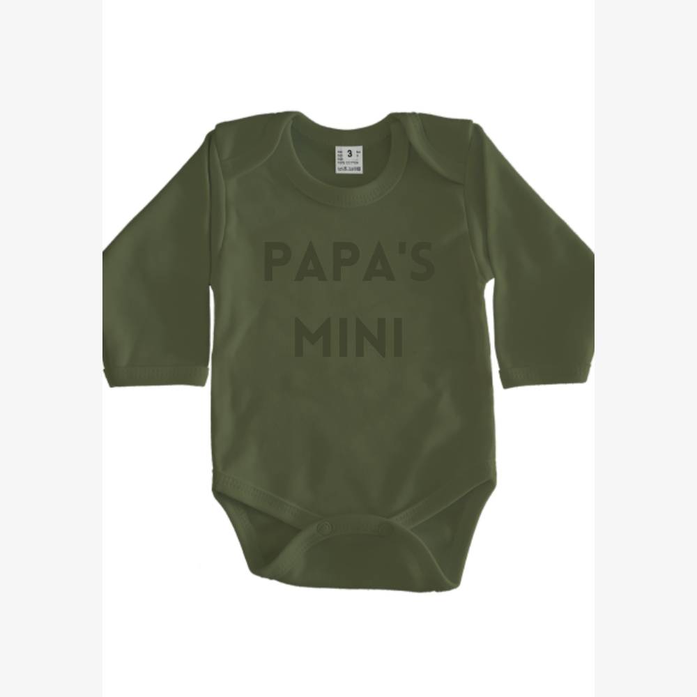 Romper papa's mini olijfgroen - Mini&Co.
