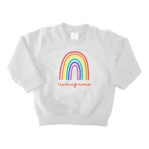 Sweater I love my moms regenboog - Rainbow Garden