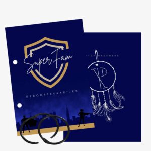 Bewaarbundel geboortekaartjes | SuperFam (mama en papa)