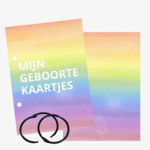 Bewaarbundel geboortekaartjes | Rainbow garden