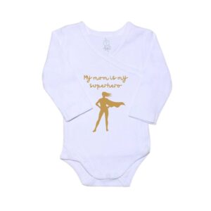 Overslagromper - My mom is my superhero - Lange mouw - SuperFam