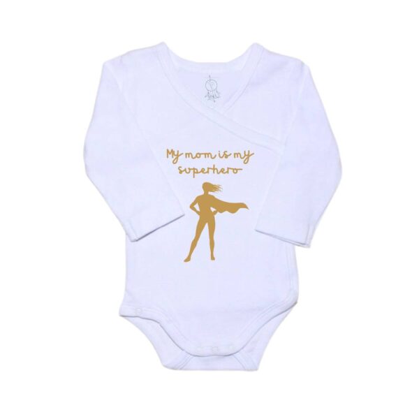 Overslagromper - My mom is my superhero - Lange mouw - SuperFam