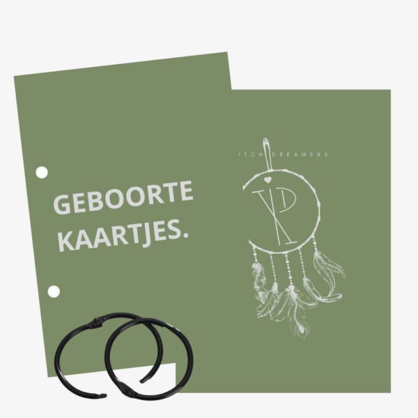Bewaarbundel geboortekaartjes | Mini&Co. olijfgroen