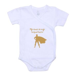 Overslagromper - My dad is my superhero - Korte mouw - SuperFam
