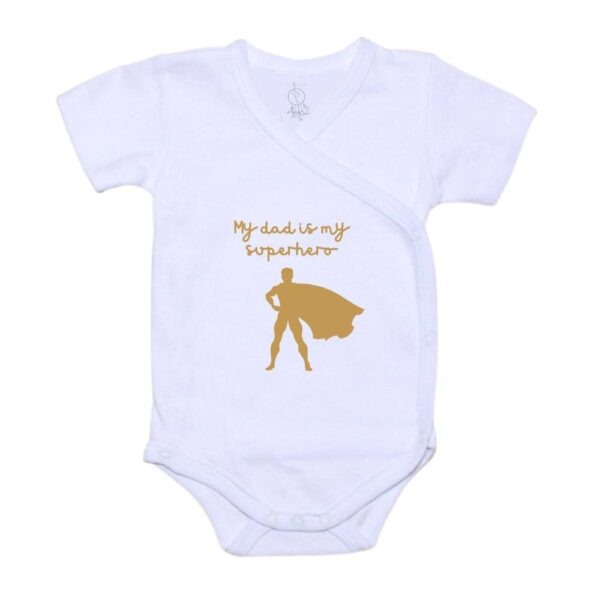 Overslagromper - My dad is my superhero - Korte mouw - SuperFam