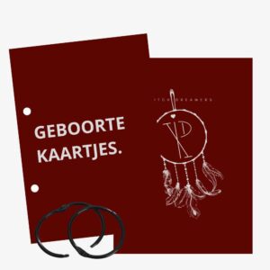 Bewaarbundel geboortekaartjes | Mini&Co. burgundy
