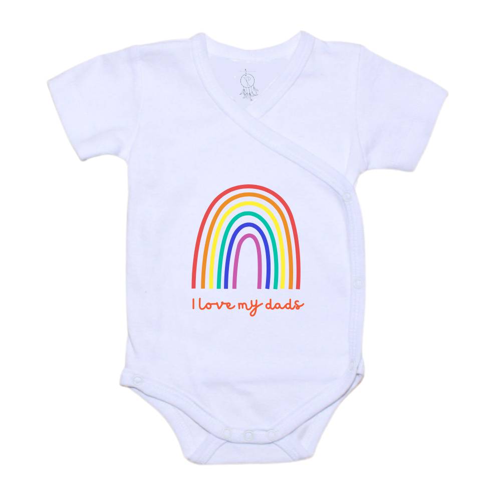 Romper I love my dads regenboog - Rainbow Garden