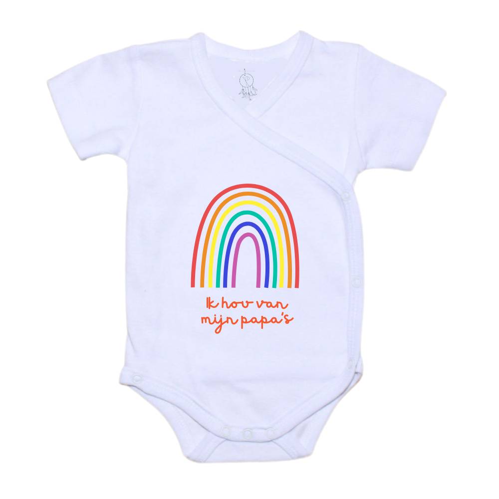 Romper Ik hou van mijn papa's regenboog - Rainbow Garden