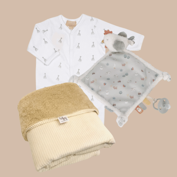 Mix&Match 'Slaapklaar' pakket (off-white deken) - knuffeldoekje naar keuze