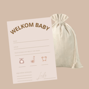 Babyshowerkaarten 'welkom' - mama