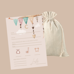 Babyshowerkaarten 'stoer' - mama en papa