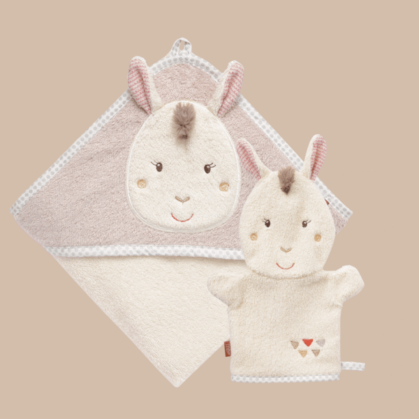 Badset - Badhanddoek Lama en washandschoen Lama