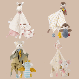 Mix&Match 'Knuffelkameraden' - knuffeldoekje en rammelaar naar keuze