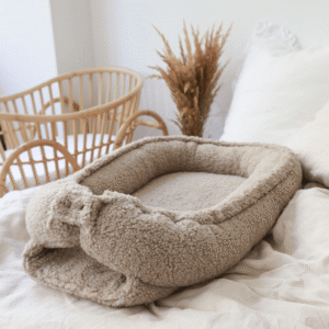 Babynestje teddy - taupe