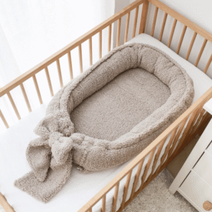 Babynestje teddy strik - taupe