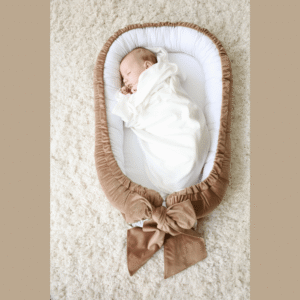 Babynestje fluweel - coffee