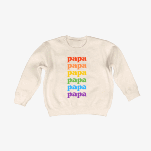 Sweater - 'papa' regenboog