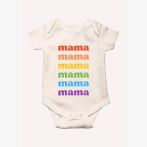 Romper - 'mama' regenboog