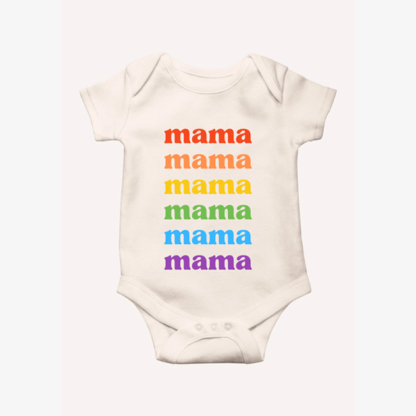 Romper - 'mama' regenboog