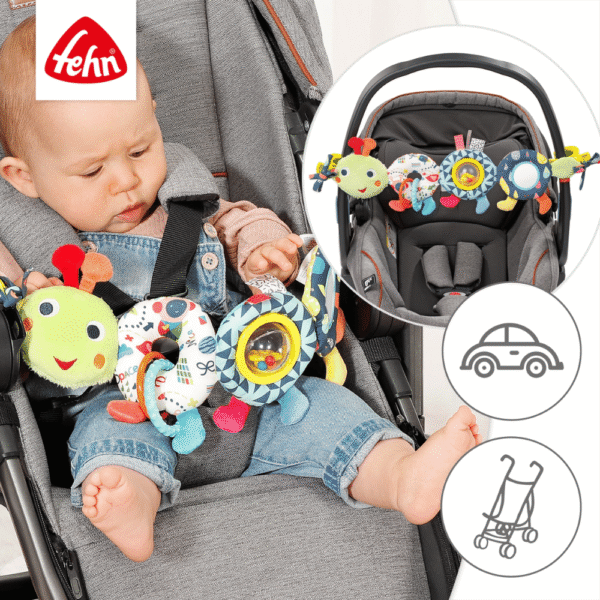 Kinderwagenketting - Kleurrijke rups - Afbeelding 3