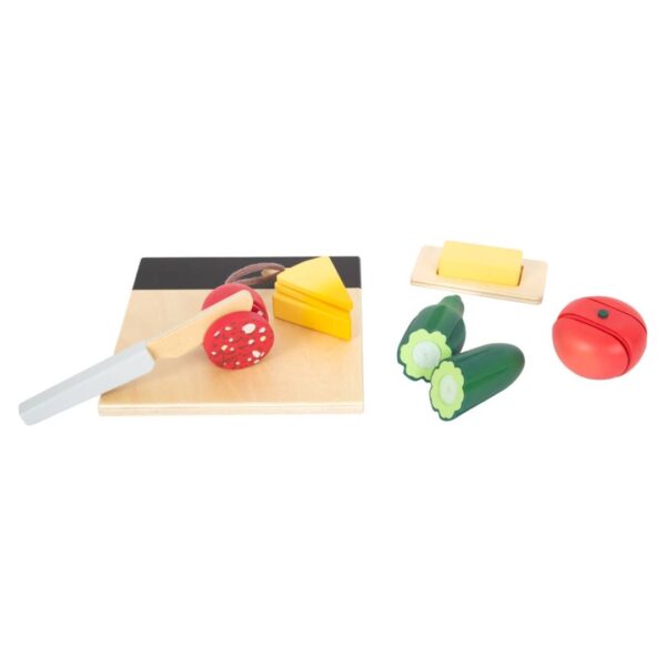 Houten snijset lunch