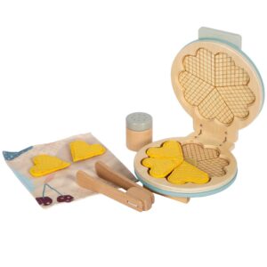 Houten wafelijzerset