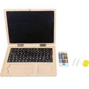 Houten kinderlaptop