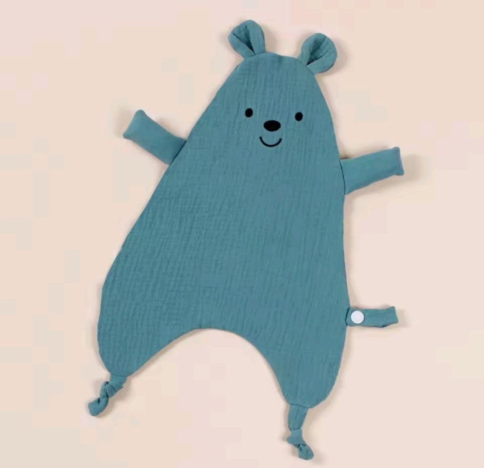 Mousseline beer - groenblauw