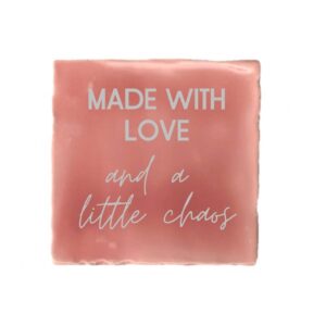 Tegeltje - Made with love - diverse kleuren