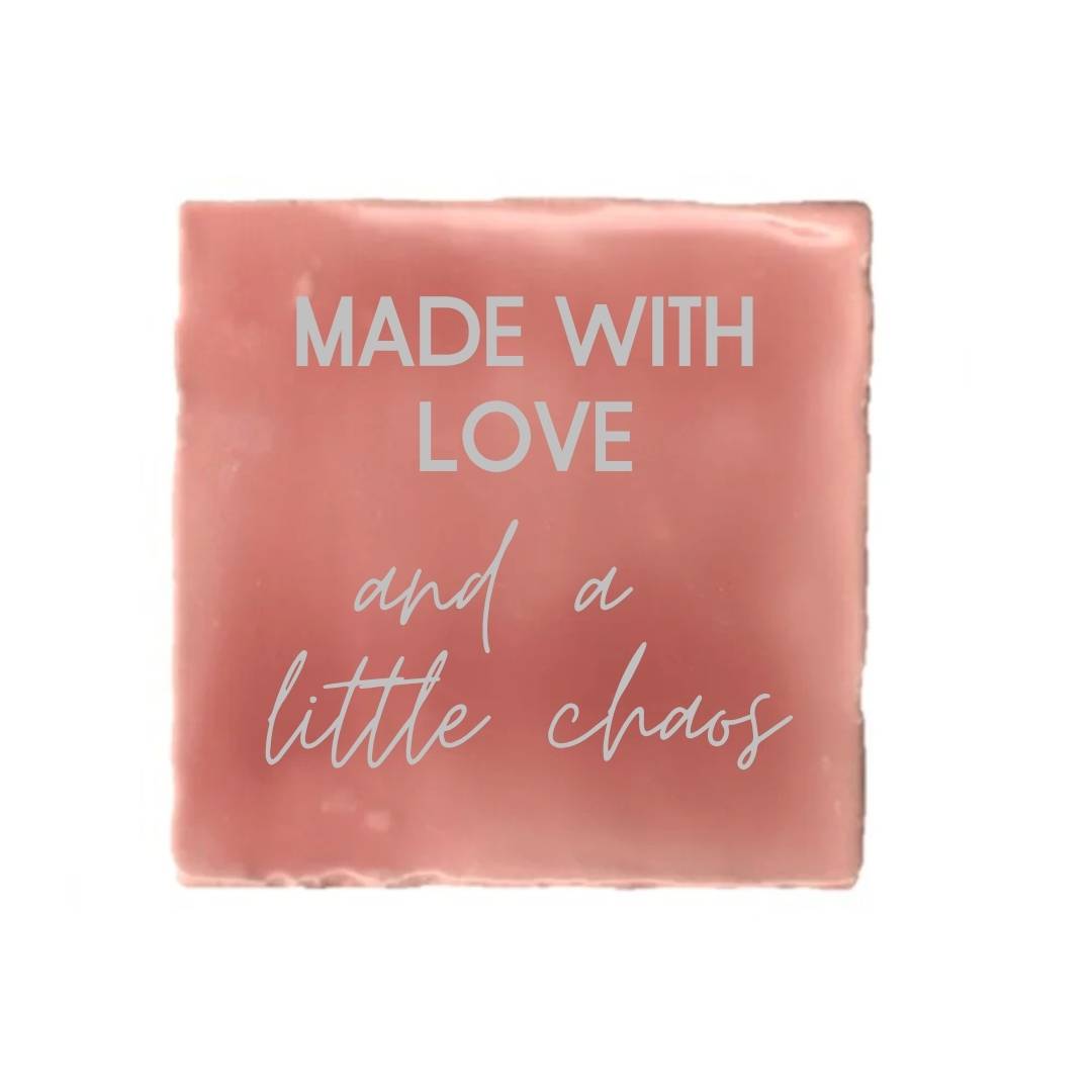 Tegeltje - Made with love - diverse kleuren