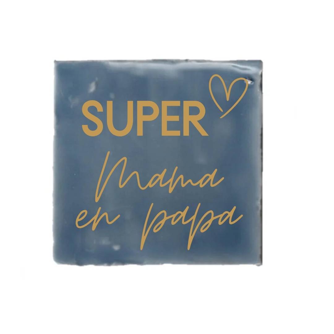 Tegeltje-Super Mama en Papa-diverse kleuren - Afbeelding 3