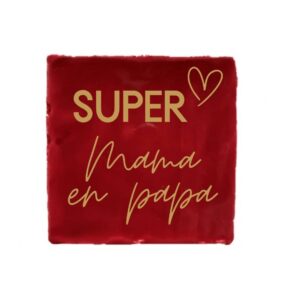 Tegeltje-Super Mama en Papa-diverse kleuren