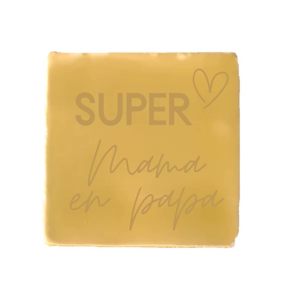 Tegeltje-Super Mama en Papa-diverse kleuren - Afbeelding 6