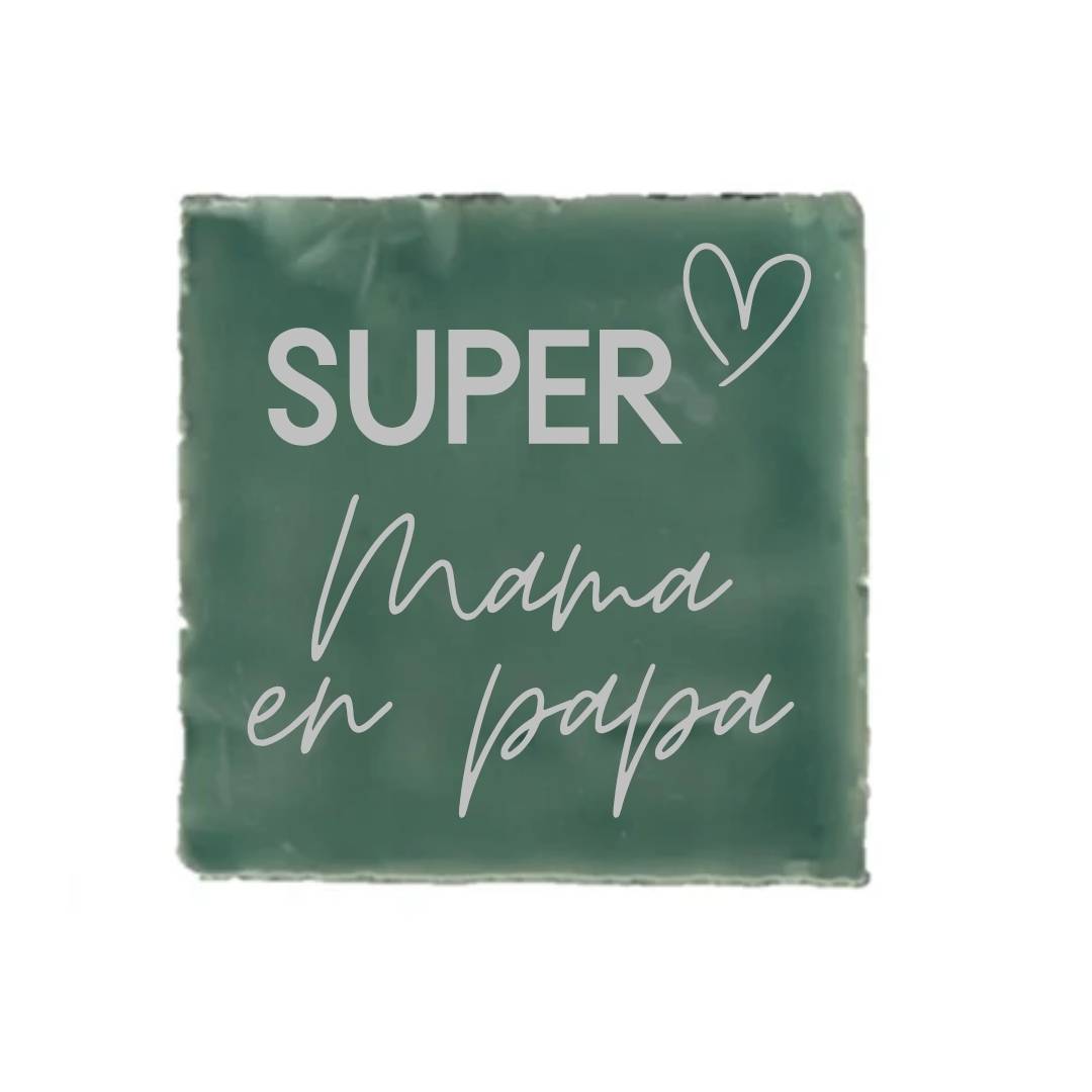 Tegeltje-Super Mama en Papa-diverse kleuren - Afbeelding 9