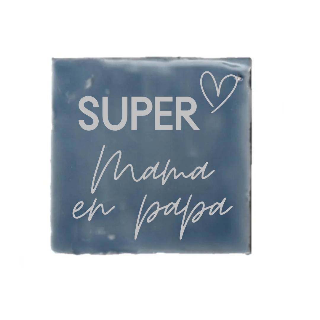 Tegeltje-Super Mama en Papa-diverse kleuren - Afbeelding 11