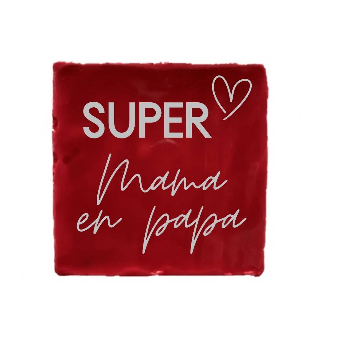 Tegeltje-Super Mama en Papa-diverse kleuren - Afbeelding 12