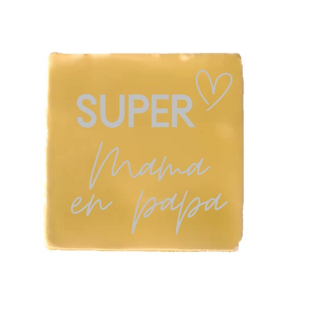 Tegeltje-Super Mama en Papa-diverse kleuren - Afbeelding 13