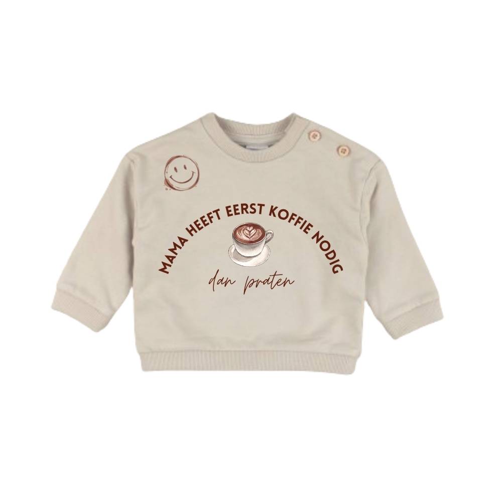 Sweater mama koffie beige - Mama en ik outfit