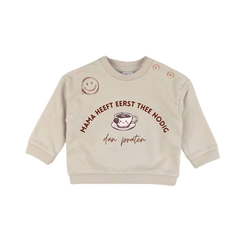 Sweater mama thee beige - Mama en ik outfit