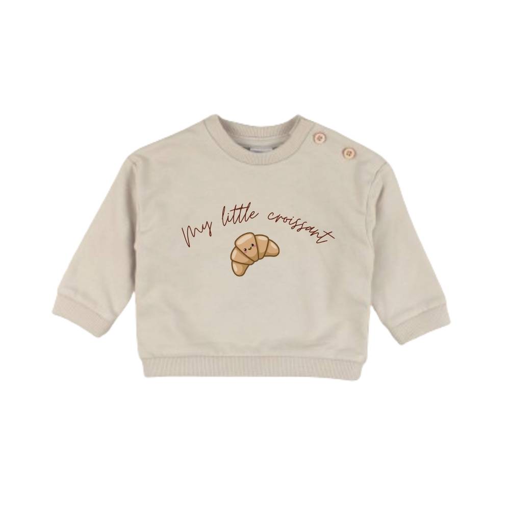 Sweater my little croissant beige - Mama en ik outfit