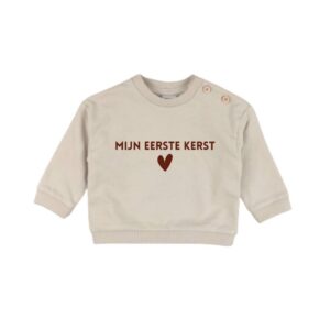 Sweater mijn eerste kerst beige - Mama en ik outfit