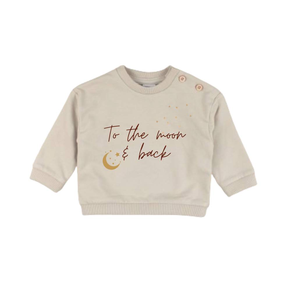 Sweater to the moon and back beige - Mama en ik outfit