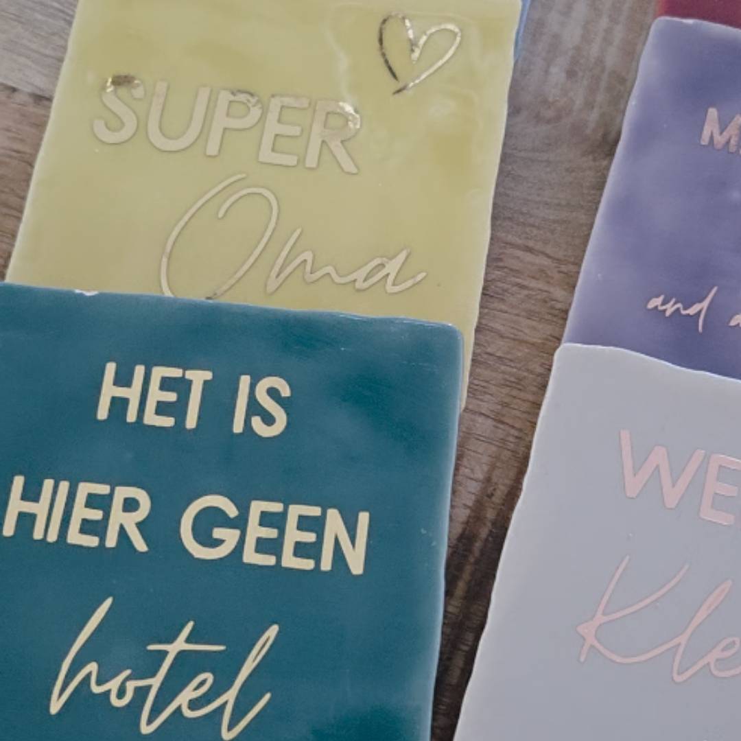 Tegeltje-Super Mama en Papa-diverse kleuren - Afbeelding 17