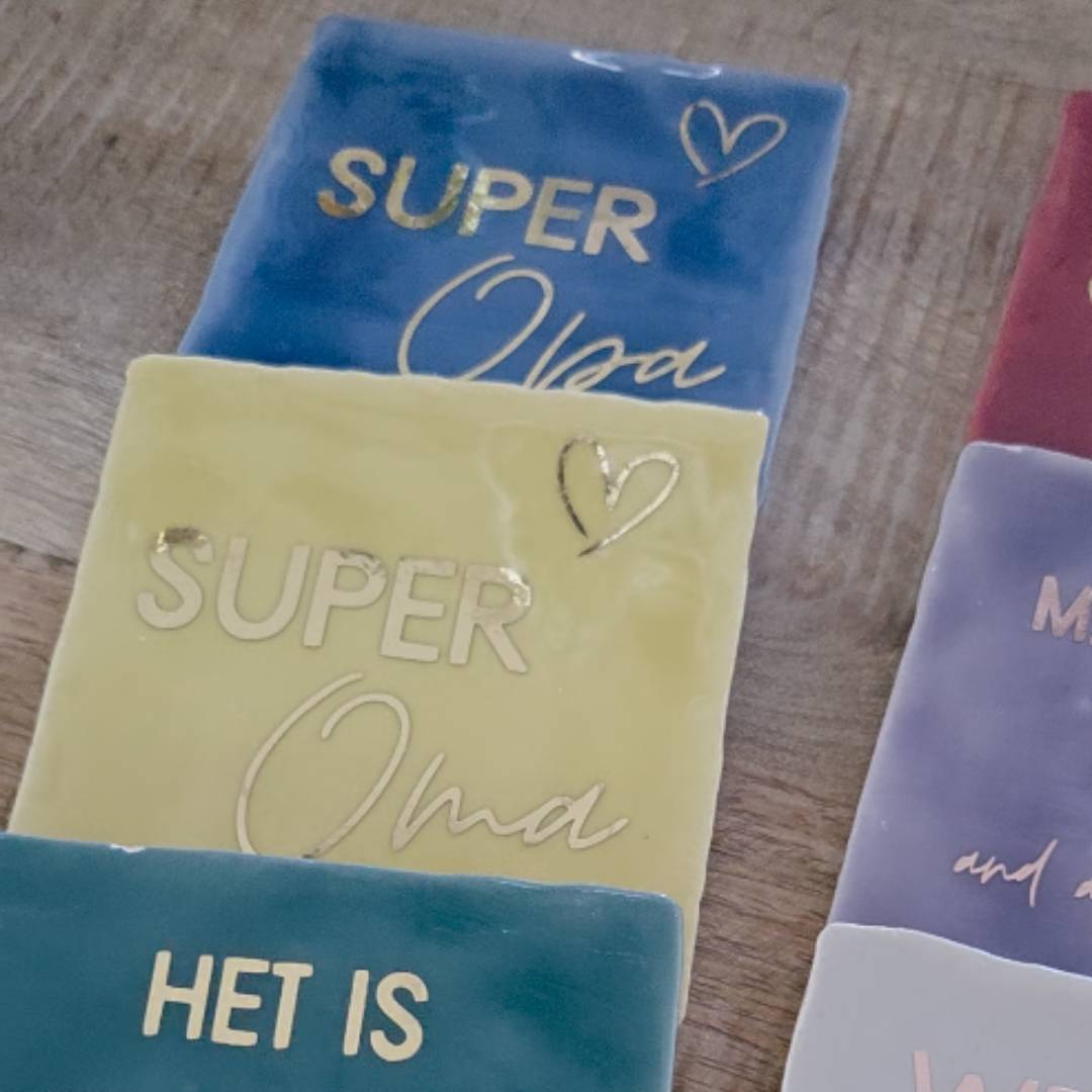 Tegeltje - Super Papa - diverse kleuren - Afbeelding 17