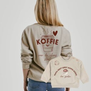 Set -Koffie eerst- Mama en ik outfit