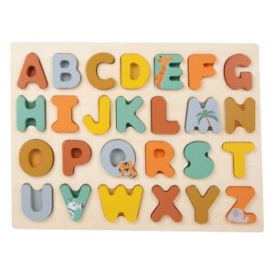 Houten alfabetpuzzel