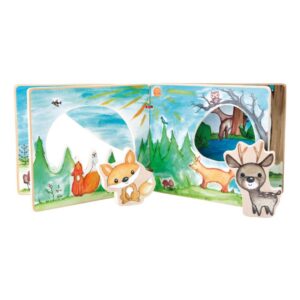 Houten interactief prentenboek