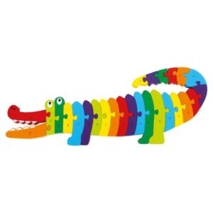 Houten Alfabetpuzzel krokodil